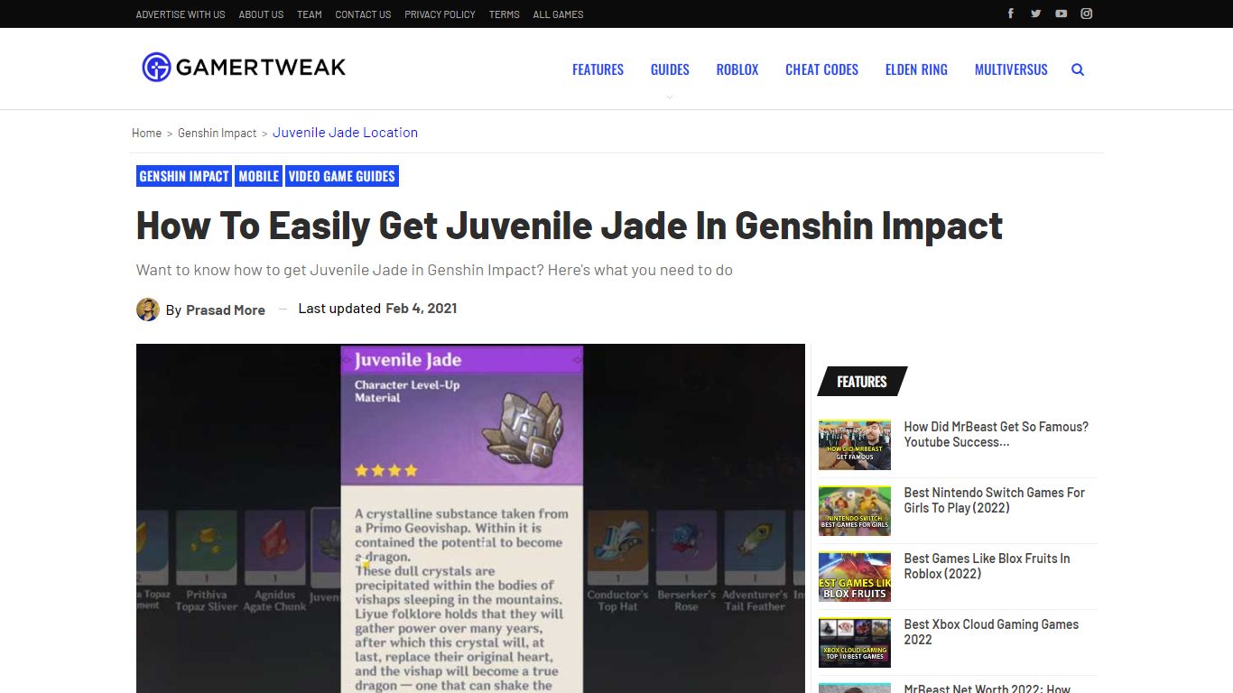 How To Easily Get Juvenile Jade In Genshin Impact - Gamer Tweak